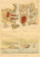 Ground Plan Of Valetta / Bird's Eye View Of Valetta