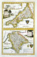 A Modern Map Of Cornwall / A Modern Map Of Devon Shire