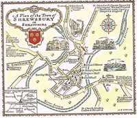 A Plan Of The Town of Shrewsbury in Shropshire