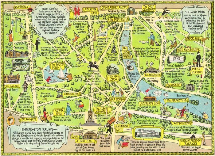 Jonathan Potter: Map : A Map of Kensington Gardens and Hyde Park